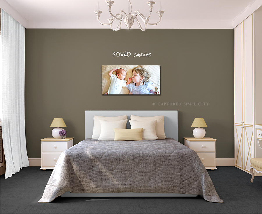 20x40 print on over bed Canvas Options