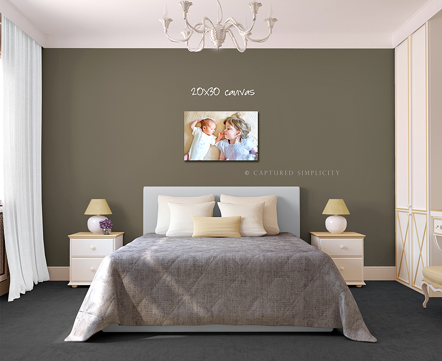 30X40 canvas in bedroom Canvas Options