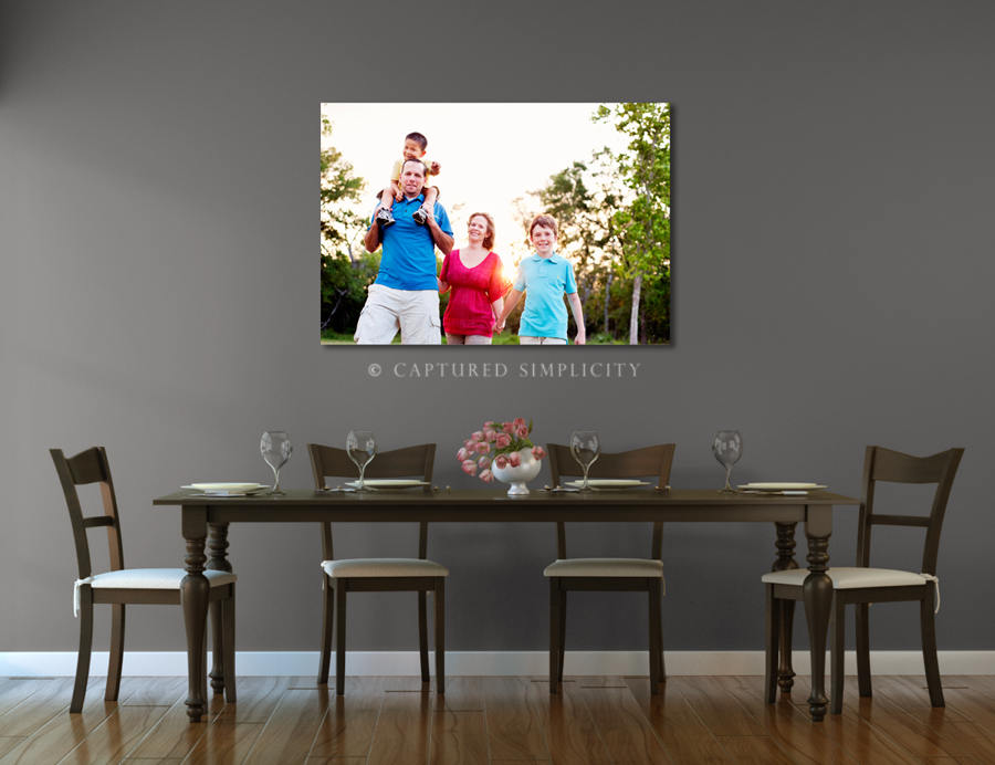 ideas to display your canvas Houston Texas Child Photography