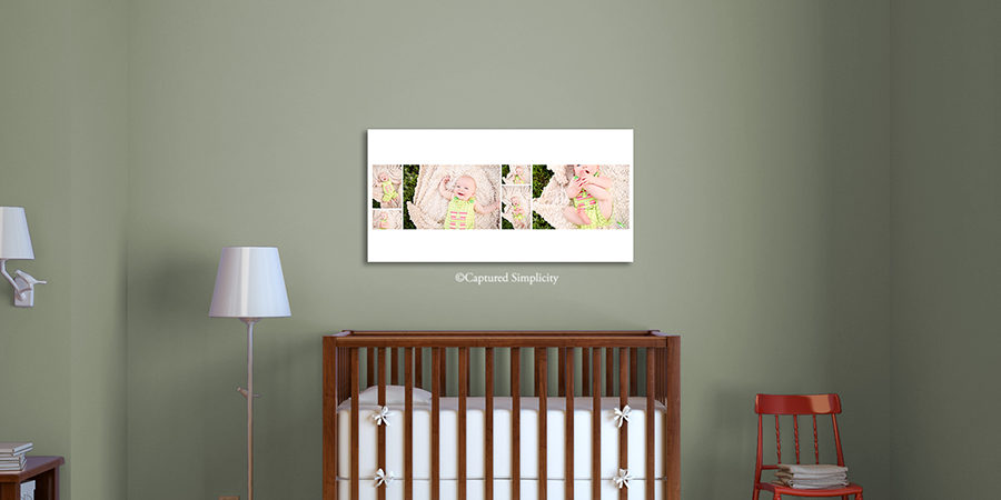 20×40 canvas in nursery wall display ideas
