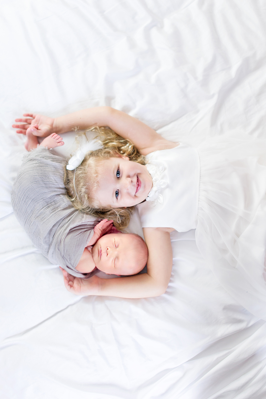 Newborn with Sibling Photographs Houston TX