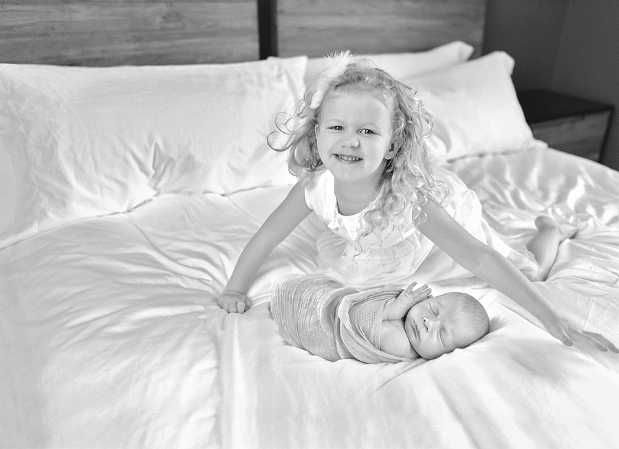 Newborn with Sibling Photographs Houston TX